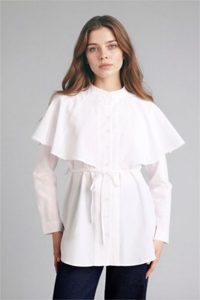 Relax Fit Terry Cotton Long Sleeve Tunic