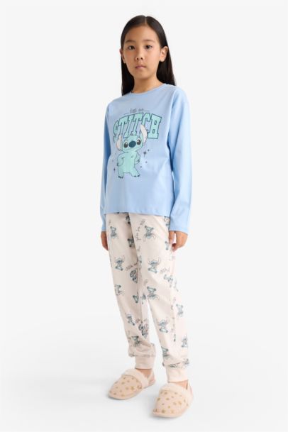 2 piece Regular Fit Lilo & Stitch Licensed Knitted Pyjamas