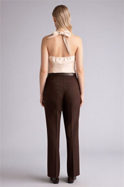 Straıght Fıt Cep Detaylı Normal Bel Düz Paça Pantolon