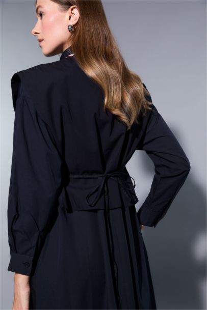 فستان طويل بوبلين ردن طويل