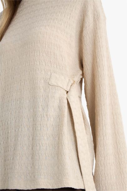 Relax Fit Crew Neck Crepe T-Shirt