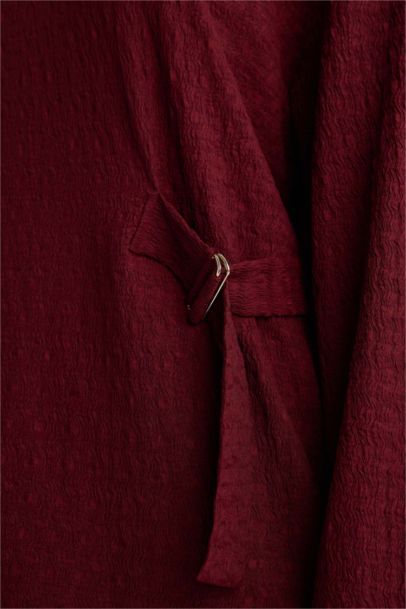 Relax Fit Crew Neck Long Sleeves Crepe T-shirt