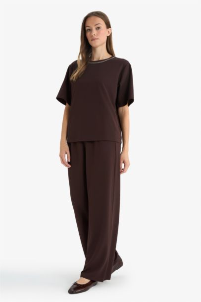 Pantalon à jambes droites