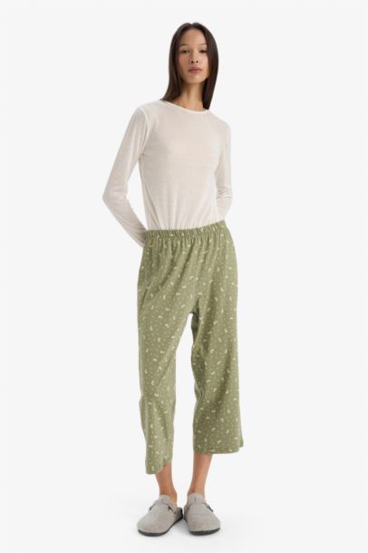 Fall in Love Elastic Waist Patterned Pajama Pants