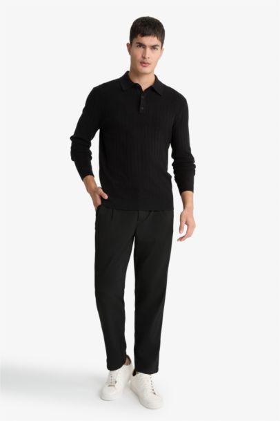 Standard Fit Polo Collar Knitwear Pullover