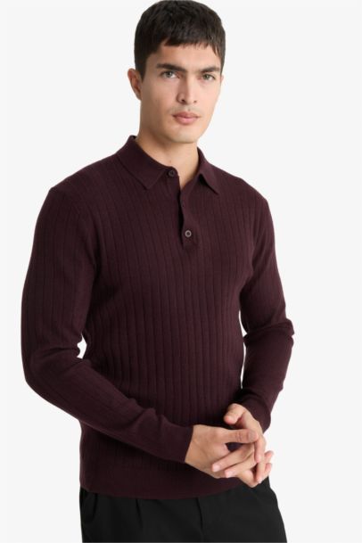 Standard Fit Polo Collar Knitwear Pullover