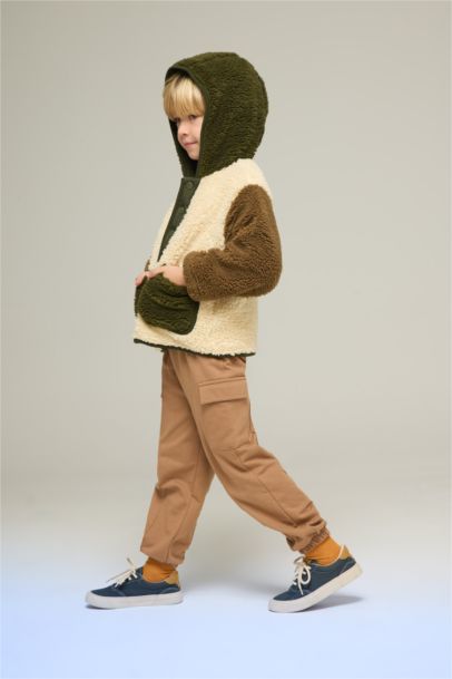 Gilet à capuche en peluche pour bébé garçon