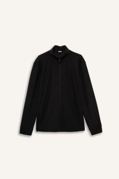 DeFactoFit Standard Fit Stand Collar Zippered Sweatshirt