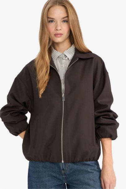 Zipped Taffeta Jacket