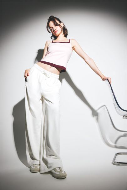 تانك توب مضلع مخصر سليم فيت بياقة U