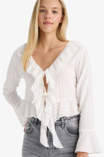 Regular Fit Long Sleeve Blouse