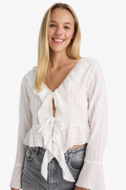 Regular Fit Long Sleeve Blouse