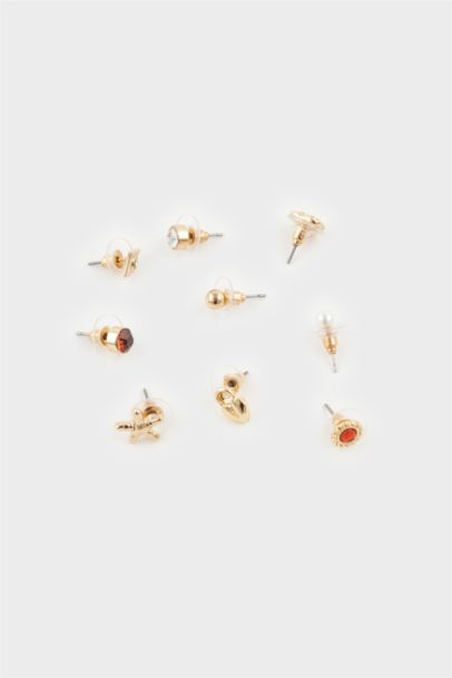 Woman 14 Piece Gold Earrings