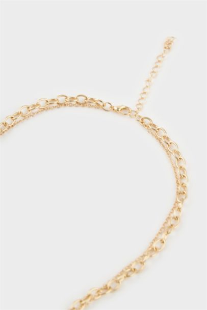 Woman Gold Charms Necklace