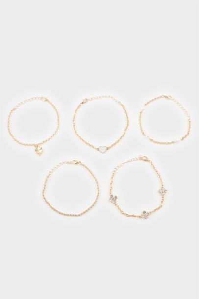 Woman 5 piece Gold Bracelet