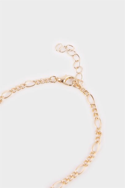 Woman 2 piece Gold Charm Bracelet