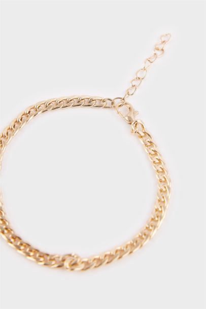 Woman 2 piece Gold Charm Bracelet