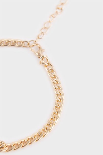 Woman 2 piece Gold Charm Bracelet