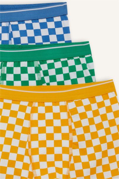 Boy 3 piece Checkers Pattern Boxer