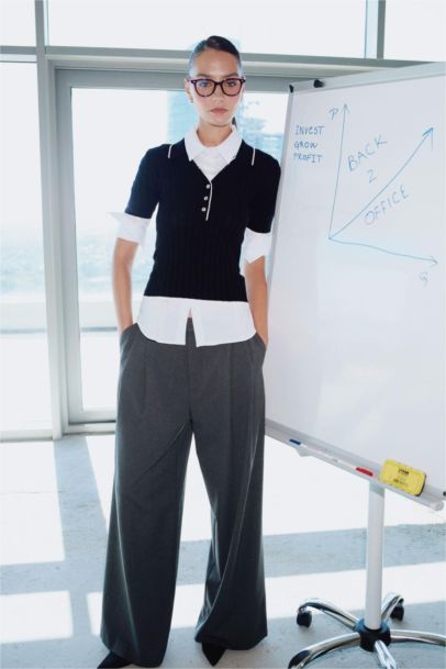 Fitted Polo Yaka Triko Kısa Kollu Kazak