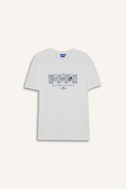 NBA Boston Celtics Standart Fit Bisiklet Yaka Kısa Kollu Tişört