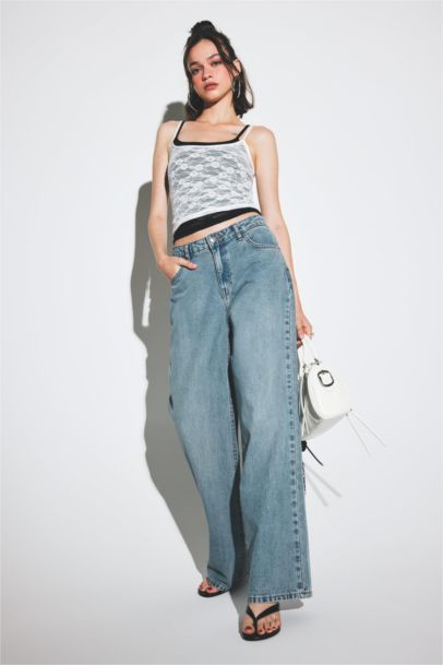 تانك توب دانتيل مخصر سليم فيت