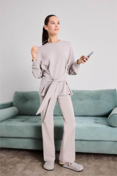 Fall in Love Soft Textured Flare Leg Trousers