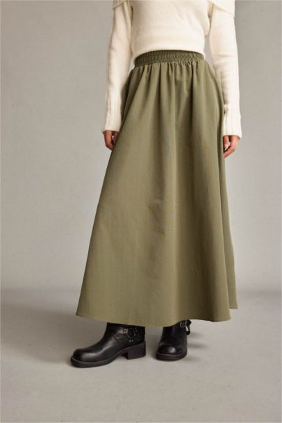 Beli Lastikli Cepli Maxi Etek