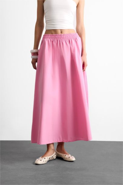 Poplin Elastic Band Skirt