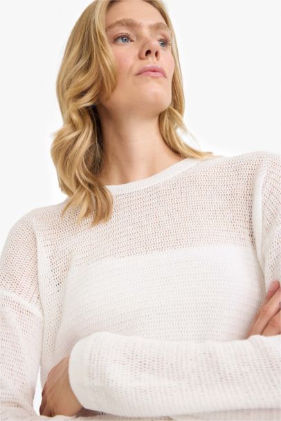 Pull tricot à col rond Coupe régulière