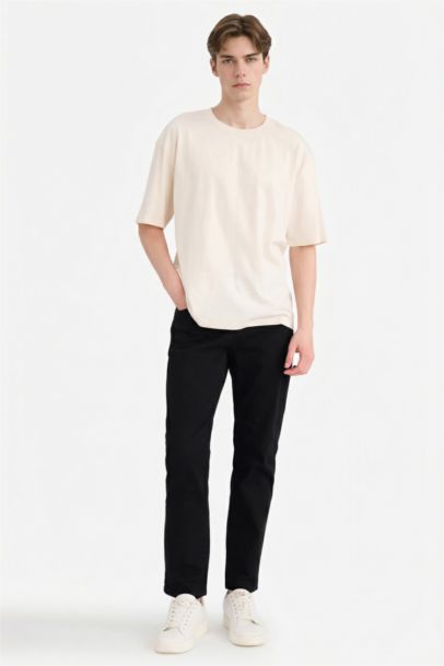 %100 Pamuk Boxy Fit Baskılı Tişört