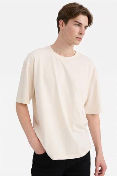 %100 Pamuk Boxy Fit Baskılı Tişört