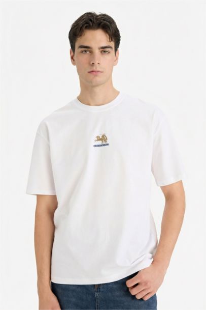 تيشيرت قطن 100% بطبعة أوفر سايز