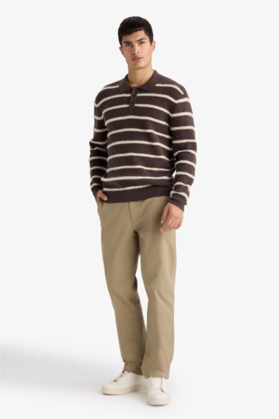 Standard Fit Polo Collar Knitwear Pullover