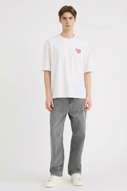 Boxy Fit Crew Neck Short Sleeve T-Shirt