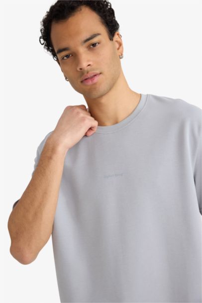 Tshirt imprimé à col rond et manches courtes Coupe régulière