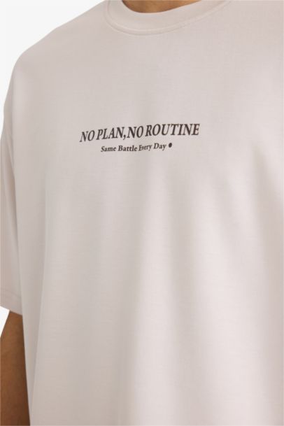 تيشيرت أوفر سايز مطبوع قابل للتنفس