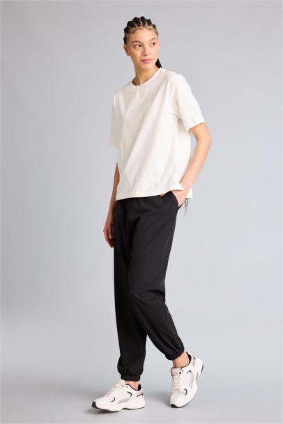 Comfort Fıt Bisiklet Yaka Sporcu Kısa Kollu Tişört