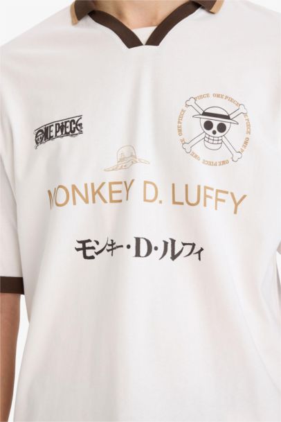 تيشيرت نص ردن قصة فضفاضة بياخة بولو من ون بيس