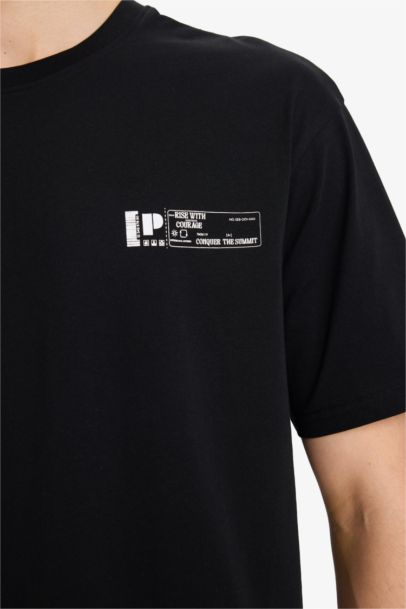 تيشيرت قطن 100% بطبعة أوفر سايز