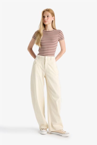 بنطلون باجي فيت بخصر عادي