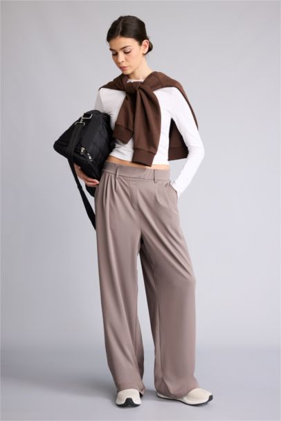 Wide Leg Ankle Length Trousers
