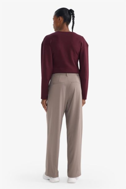 Wide Leg Ankle Length Trousers