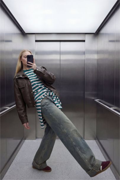 Jean taille haute Coupe Barrel