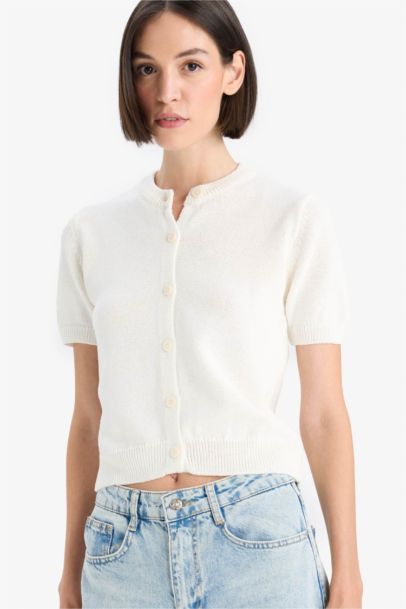 Regular Fit Crew Neck Knitwear Cardigan