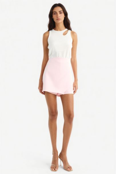 Yüksek Bel Şort Etek