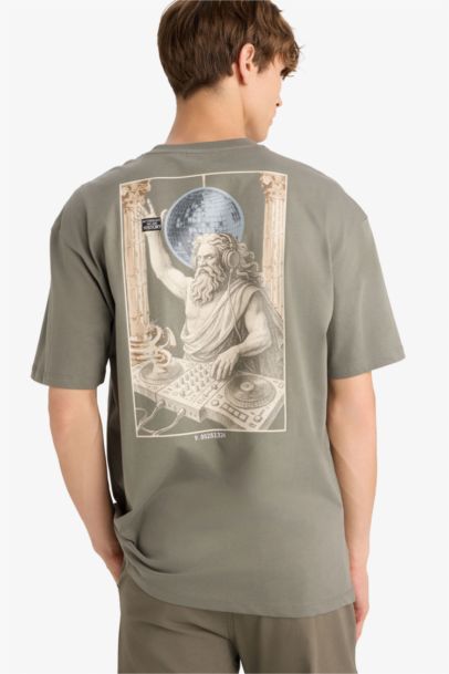 Cotton Boxy Fit Crew Neck Short Sleeve T-Shirt