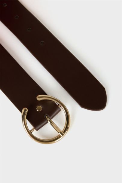 Kadın Büyük Toka Suni Deri Jean Kemeri