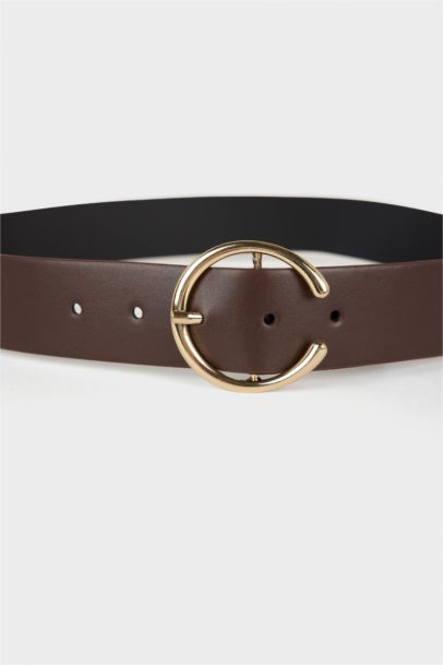 Kadın Büyük Toka Suni Deri Jean Kemeri