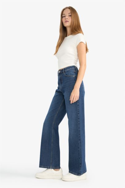 90's Wide Leg High Waist Straight Leg Jeans